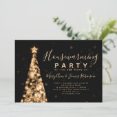 Invitation Jour de Noël de la fête de la Ménage Noire d'Or (Debout devant)