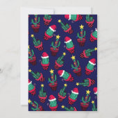 Invitation Jour de Noël des lumières des Cactus décorés (Dos)