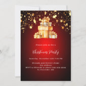 Invitation Jour de Noël des stars de l'or rouge (Devant)