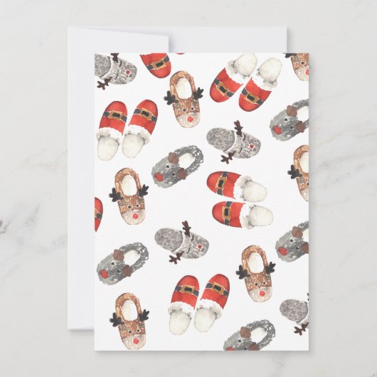 Invitation Jour de Noël du pyjama (Dos)