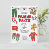 Invitation Jour de Noël du pyjama (Debout devant)