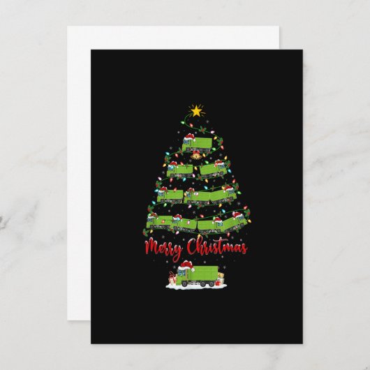 Invitation Jour de Noël Éclairage Correspondance Père Noël Ga (Devant / Derrière)