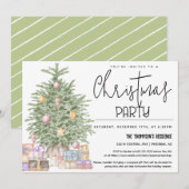Invitation Jour de Noël Fête de Noël Arbre cadeau de Noël (Devant / Derrière)