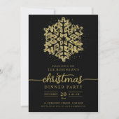 Invitation Jour de Noël Gold Winter Flèche de neige (Devant)