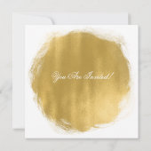 Invitation Jour de Noël moderne Gold Peinture (Dos)