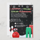 Invitation Jour de Noël Pajama Pizza Party Black (Devant)