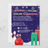 Invitation Jour de Noël Pajama Pizza Party Blue (Devant)