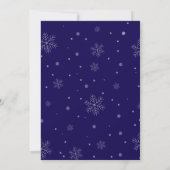 Invitation Jour de Noël Pajama Pizza Party Blue (Dos)