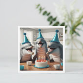 Invitation Jour de plage, fête d'anniversaire sur la plage, a (Debout devant)