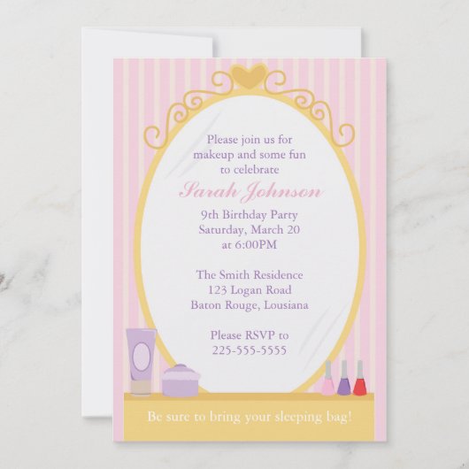 Invitation Jour de spa (Devant)