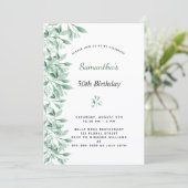 Invitation Jour de verdure botanique floral moderne chic (Debout devant)