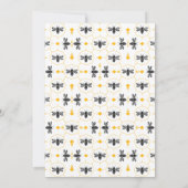 Invitation Jour des abeilles Jaune Fête d'anniversaire simple (Dos)