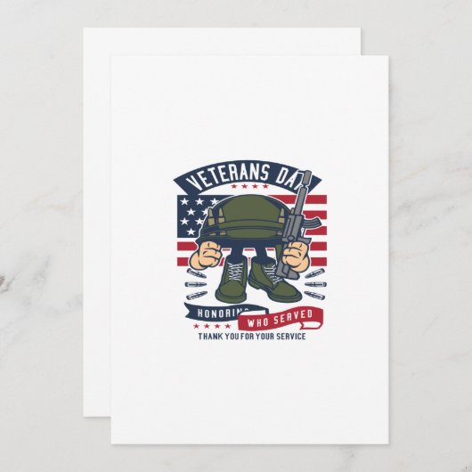 Invitation Jour des anciens combattants (Devant / Derrière)