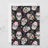 Invitation Jour des crânes de sucre morts Black ID725 (Dos)