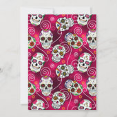 Invitation Jour des crânes de sucre morts Red ID725 (Dos)