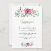 Invitation Jour des enseignants de la Garland rose élégant (Devant)