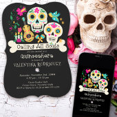 Invitation Jour des morts Appeler toutes les âmes Quinceanera