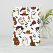 Invitation jour des morts doodle (Debout devant)