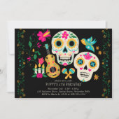 Invitation Jour des morts Thème Anniversaire Fête (Devant)