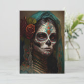 Invitation Jour des morts V3-Femmes Peinture à l'huile Invit (Debout devant)