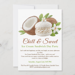 Invitation Jour des Sandwichs à la Crème Glacée à la Noix de