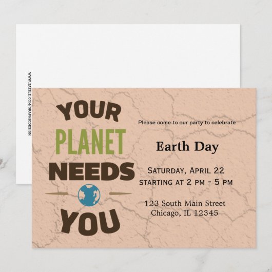 Invitation Jour des terres (Devant / Derrière)