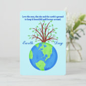 Invitation Jour des terres Promouvoir Save Love Globe Planet  (Debout devant)