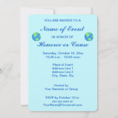 Invitation Jour des terres Promouvoir Save Love Globe Planet  (Dos)