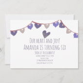 Invitation Jour des Valentines Anniversaire Coeurs de fête Aq (Devant)