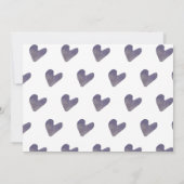 Invitation Jour des Valentines Anniversaire Coeurs de fête Aq (Dos)