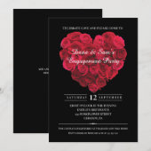 Invitation Jour des Valentines de l'engagement du coeur de Ro (Devant / Derrière)