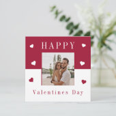 Invitation Jour des valentines photo de typographie minimale (Debout devant)