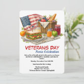 Invitation Jour des vétérans | Célébration de pique-nique (Debout devant)