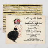 Invitation Jour d'Halloween de la nuit des filles mortes Anni (Devant / Derrière)