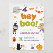 Invitation Jour d'Halloween Éffrayant et amusant (Devant)