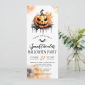 Invitation Jour d'Halloween Jack-o-lanterne éffrayante (Debout devant)