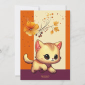 Invitation Jour d'Halloween pour les enfants sorciers mignons (Dos)