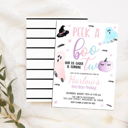 Invitation Jour d'Halloween rose Pastel Pink