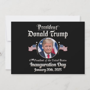 Invitation Jour d'investiture de Trump 2025 47e président des