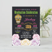 Invitation Jour d'obtention du diplôme de l'invitation crâne  (Debout devant)