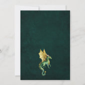 Invitation Jour d'or du dragon vert foncé (Dos)