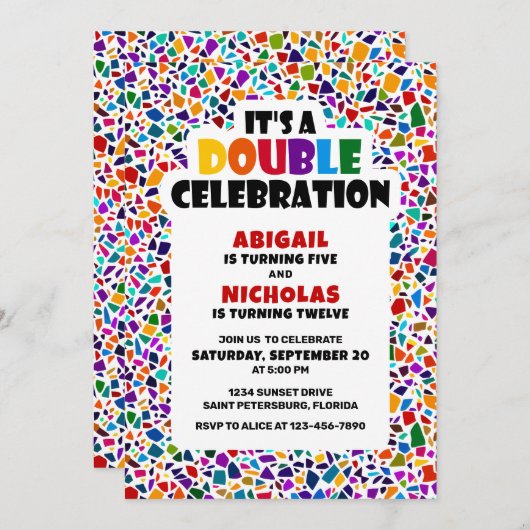 Invitation Jour double conjoint (Devant / Derrière)