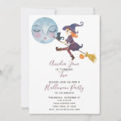 Invitation Jour du 2e anniversaire de la sorcière d'Halloween (Devant)