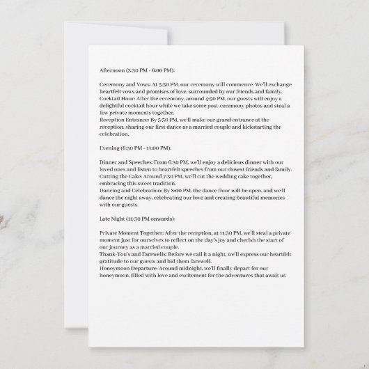 Invitation Jour du calendrier Mariage Couples (Dos)