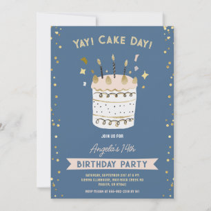 Invitation Jour du gâteau Anniversaire joyeux Jeune Adolescen