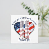 Invitation Jour du Patriot / Jour du Souvenir (Debout devant)