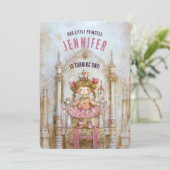 Invitation Jour du premier anniversaire de la princesse encha (Debout devant)