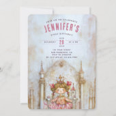 Invitation Jour du premier anniversaire de la princesse encha (Dos)