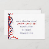 Invitation Jour du Travail des étoiles et des rubans blancs e (Devant / Derrière)