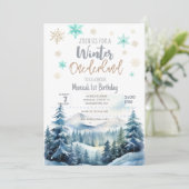 Invitation Jour fabuleux pour l'hiver (Debout devant)